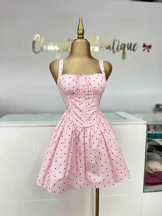 VESTIDO PUNTO ROSA MD573B