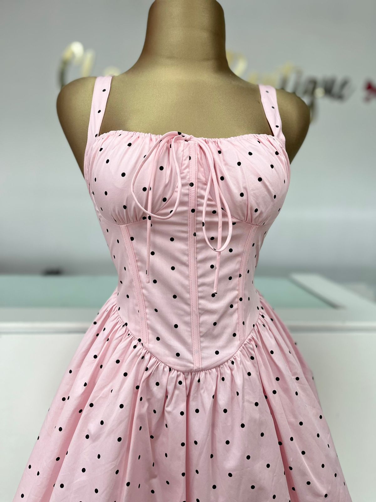 VESTIDO PUNTO ROSA MD573B
