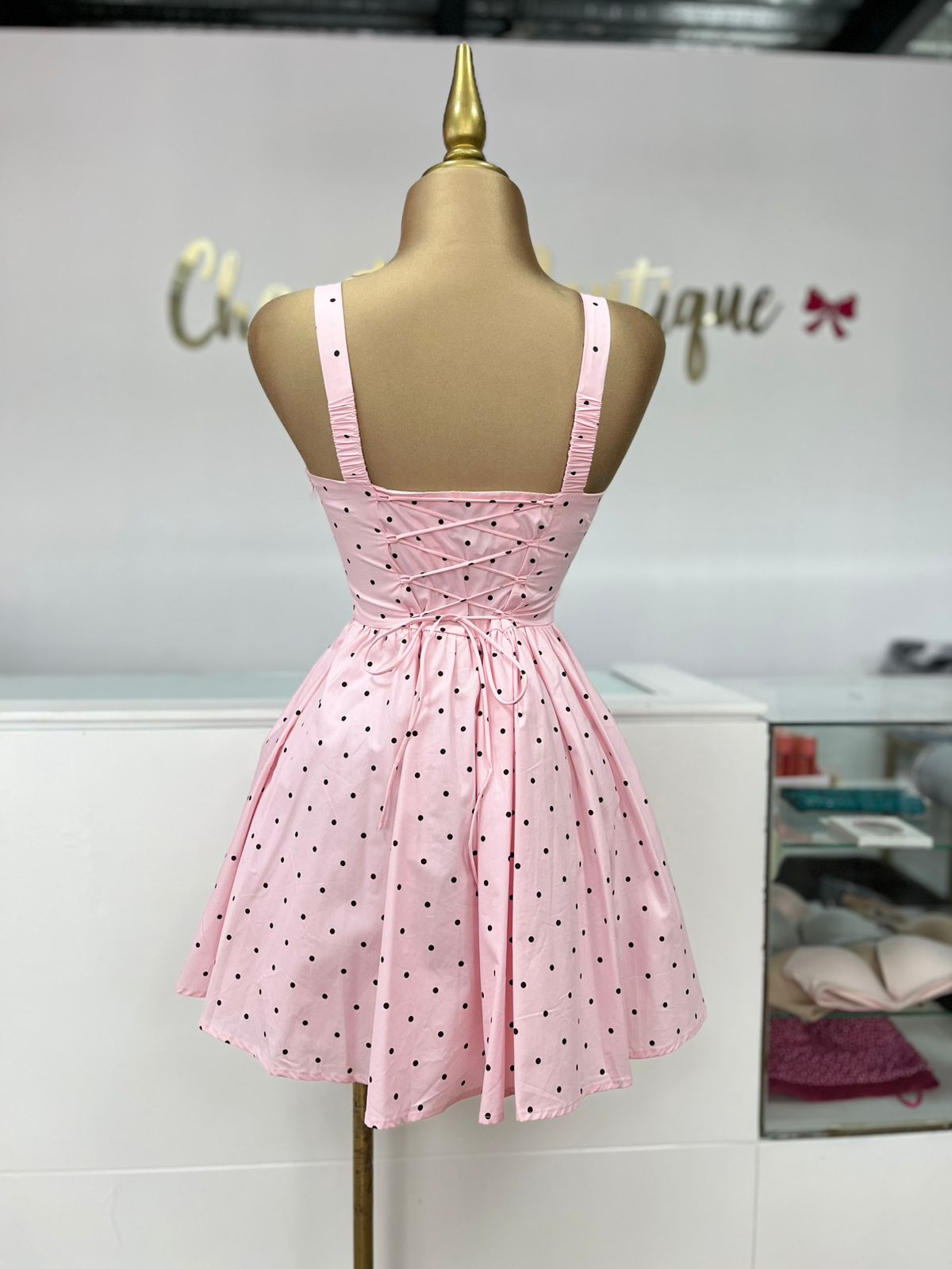 VESTIDO PUNTO ROSA MD573B
