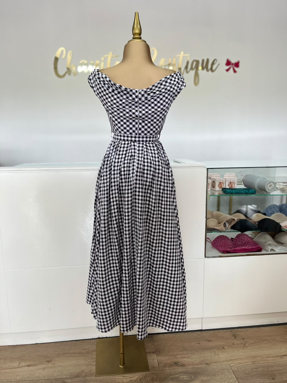 VESTIDO CUADRAS MD6550